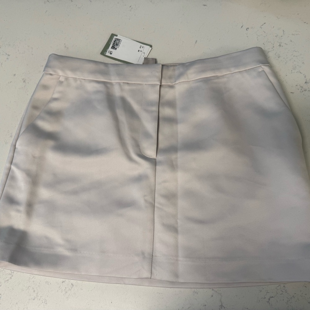 H&M Cream Satin Mini Skirt